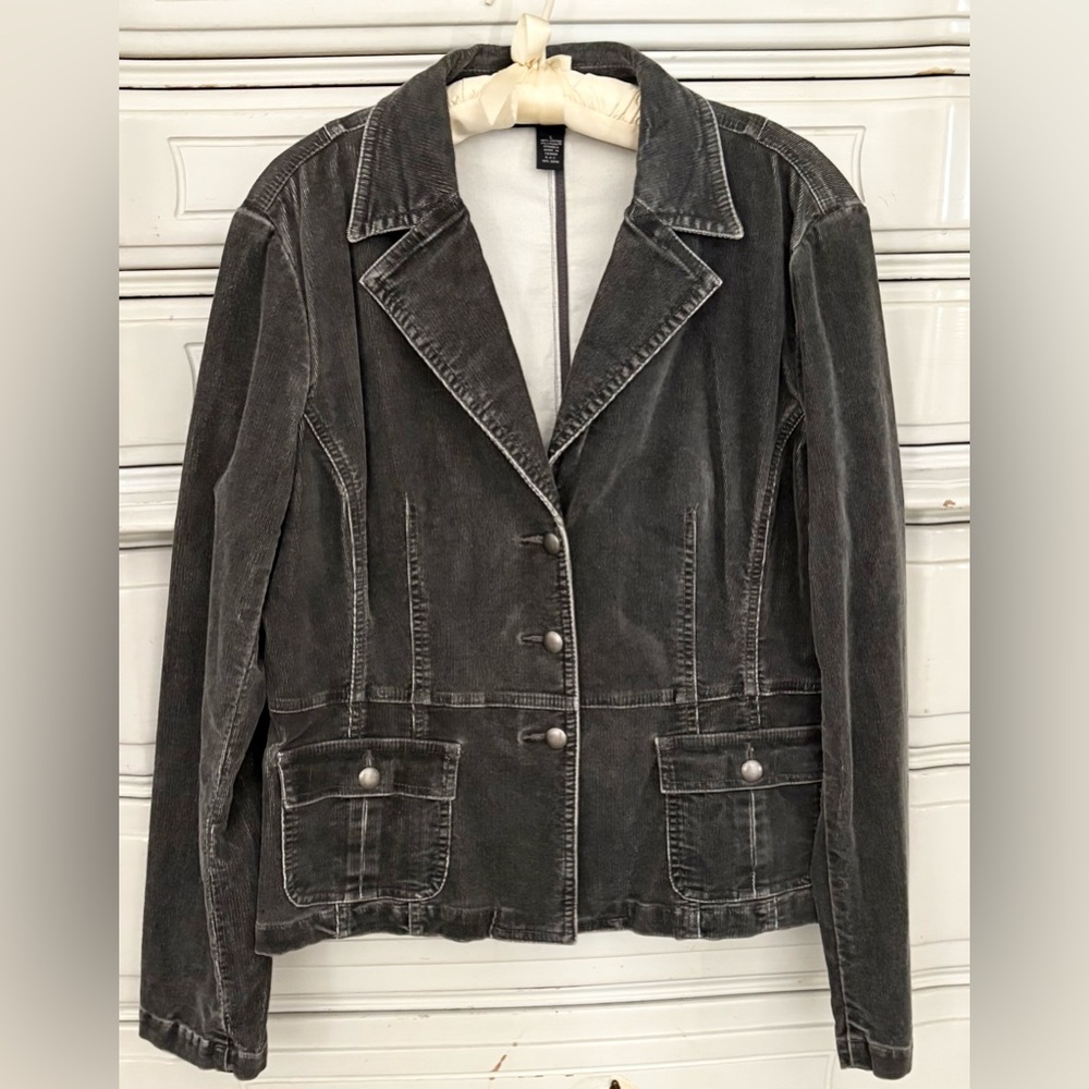 Women's Gray Corduroy Jacket